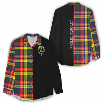 Dewar Tartan Women's Casual Shirt with Family Crest and Half Of Me Style