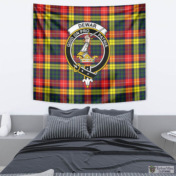 Dewar Tartan Tapestry Wall Hanging and Home Decor for Room with Family Crest - Tartan Vibes Clothing
