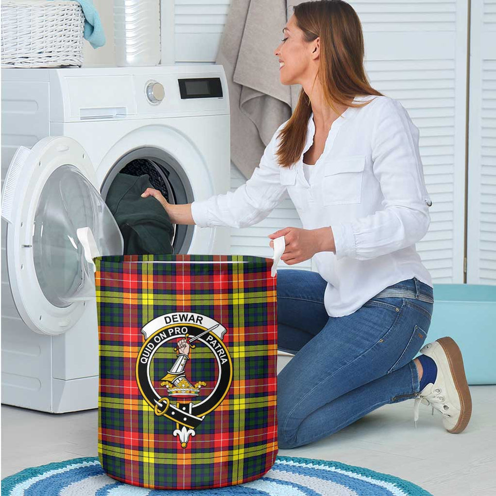 Dewar Tartan Laundry Basket with Family Crest - Tartanvibesclothing Shop