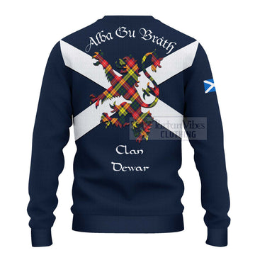 Dewar Tartan Lion Rampant Ugly Sweater Proudly Display Your Heritage with Alba Gu Brath and Clan Name - Tartan Vibes Clothing