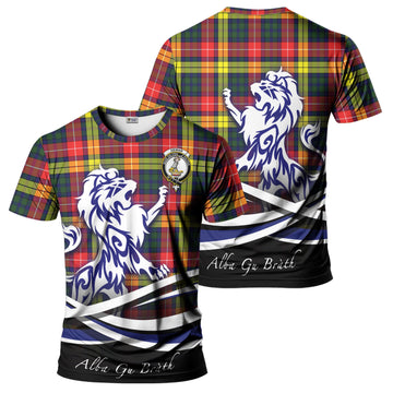 Dewar Tartan T-Shirt with Alba Gu Brath Regal Lion Emblem