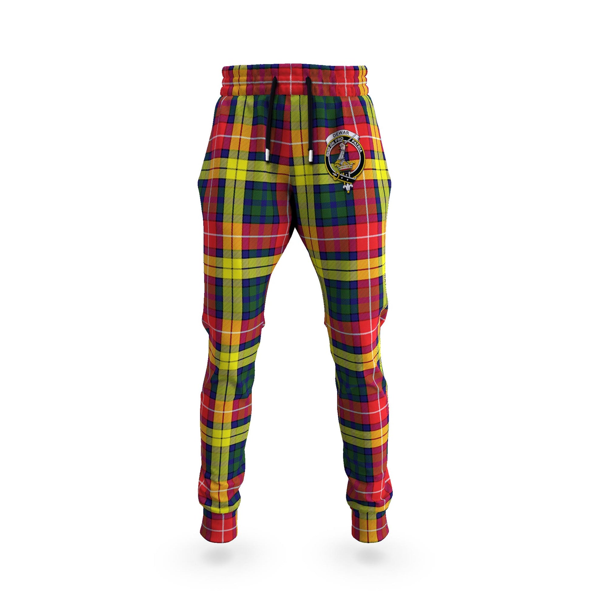 Dewar Tartan Joggers Pants with Family Crest 5XL - Tartan Vibes Clothing