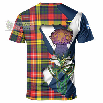 Dewar Tartan Family Crest T-Shirt Scottish Thistle Celtic Inspired - Tartan Vibes Clothing