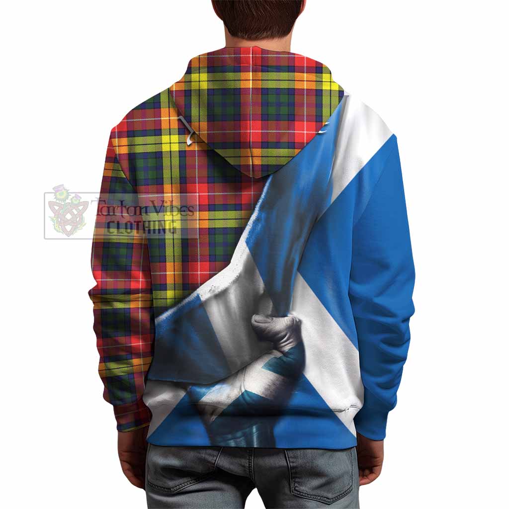 Tartan Vibes Clothing Dewar Tartan Hoodie with Family Crest Scotland Patriotic Style