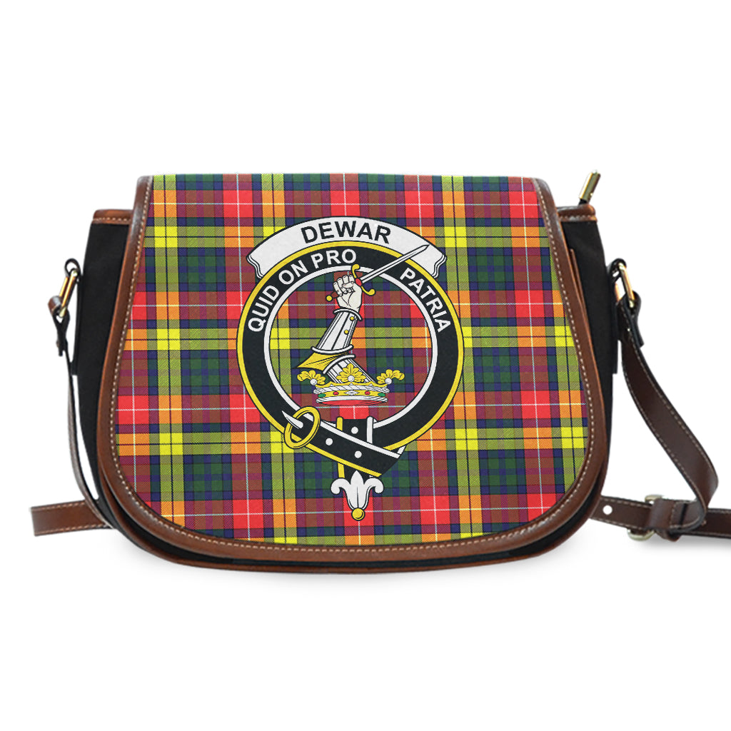 Dewar Tartan Saddle Bag with Family Crest - Tartan Vibes Clothing