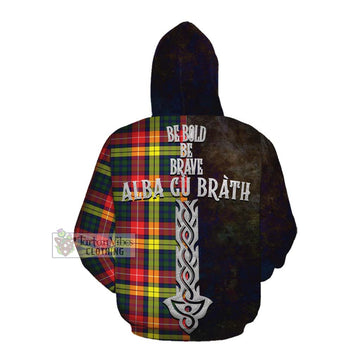 Dewar Tartan Family Crest Cotton Hoodie Alba Gu Brath Be Brave Lion Ancient Style Pullover Hoodie - Tartan Vibes Clothing