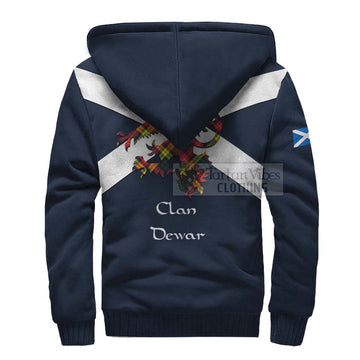 Dewar Tartan Lion Rampant Sherpa Hoodie  Proudly Display Your Heritage with Alba Gu Brath and Clan Name