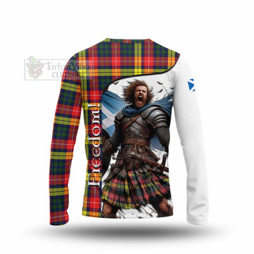 Dewar Crest Tartan Long Sleeve T-Shirt Inspired by the Freedom of Scottish Warrior