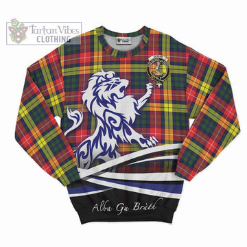 Dewar Tartan Sweatshirt with Alba Gu Brath Regal Lion Emblem