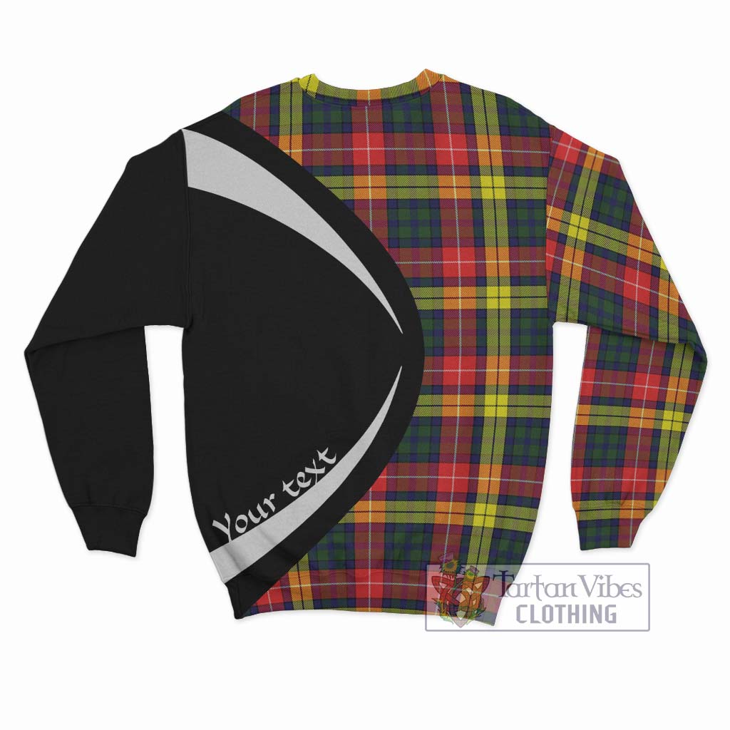 Dewar Tartan Sweatshirt with Family Crest Circle Style - Tartan Vibes Clothing