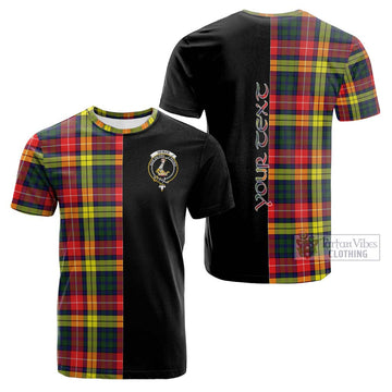 Dewar Tartan Cotton T-shirt with Family Crest and Half Of Me Style