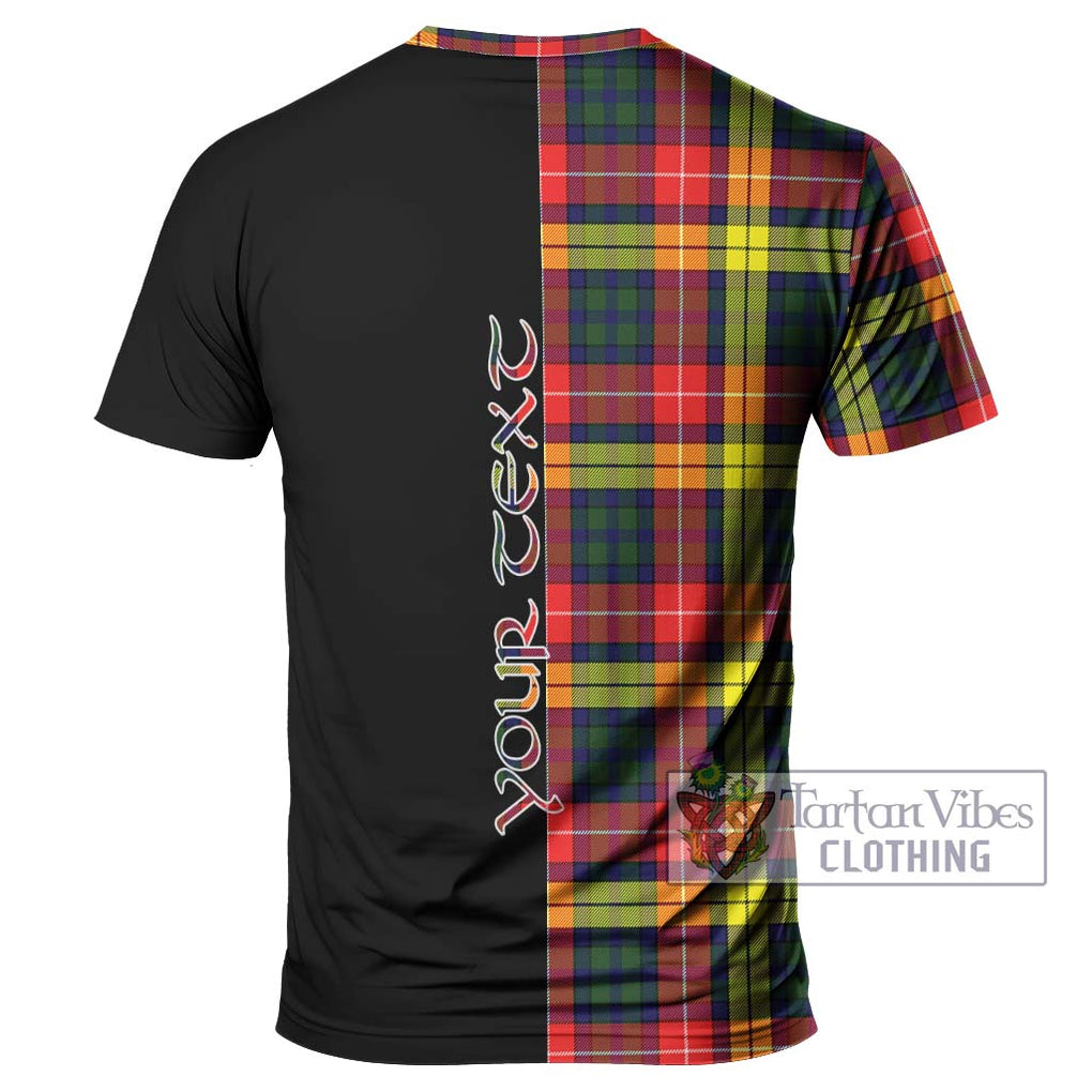 Dewar Tartan T-Shirt with Family Crest and Half Of Me Style - Tartanvibesclothing Shop