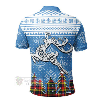 Dewar Clan Christmas Polo Shirt Celtic Reindeer Style - Tartan Vibes Clothing