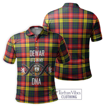 Dewar Tartan Polo Shirt with Family Crest DNA In Me Style - Tartan Vibes Clothing