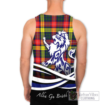 Dewar Tartan Men's Tank Top with Alba Gu Brath Regal Lion Emblem - Tartan Vibes Clothing