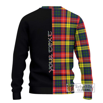 Dewar Tartan Ugly Sweater with Family Crest and Half Of Me Style - Tartan Vibes Clothing
