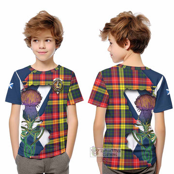 Dewar Tartan Family Crest Kid T-Shirt Scottish Thistle Celtic Inspired - Tartan Vibes Clothing