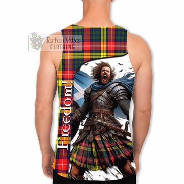 Dewar Crest Tartan Men's Tank Top Inspired by the Freedom of Scottish Warrior