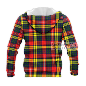 Dewar Tartan Knitted Hoodie with Family Crest DNA In Me Style