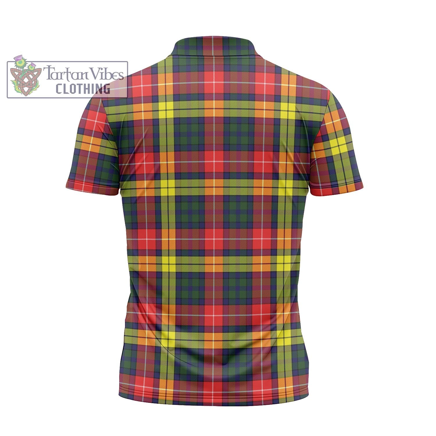 Tartan Vibes Clothing Dewar Tartan Zipper Polo Shirt with Family Crest