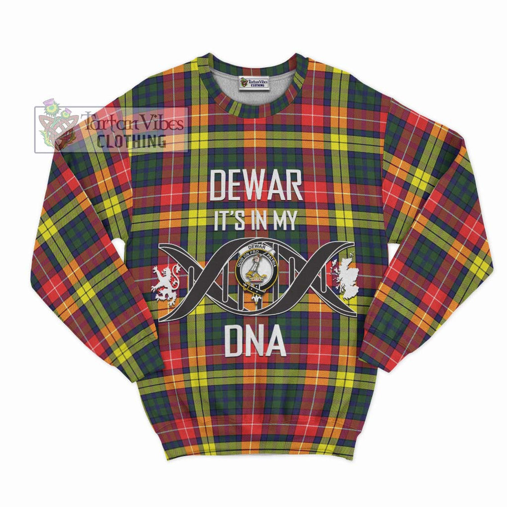 Dewar Tartan Sweatshirt with Family Crest DNA In Me Style - Tartanvibesclothing Shop