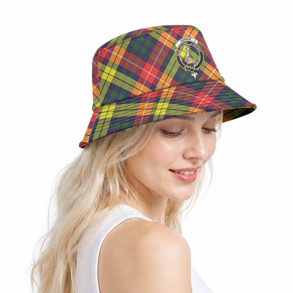 Dewar Tartan Bucket Hat with Family Crest - Tartan Vibes Clothing