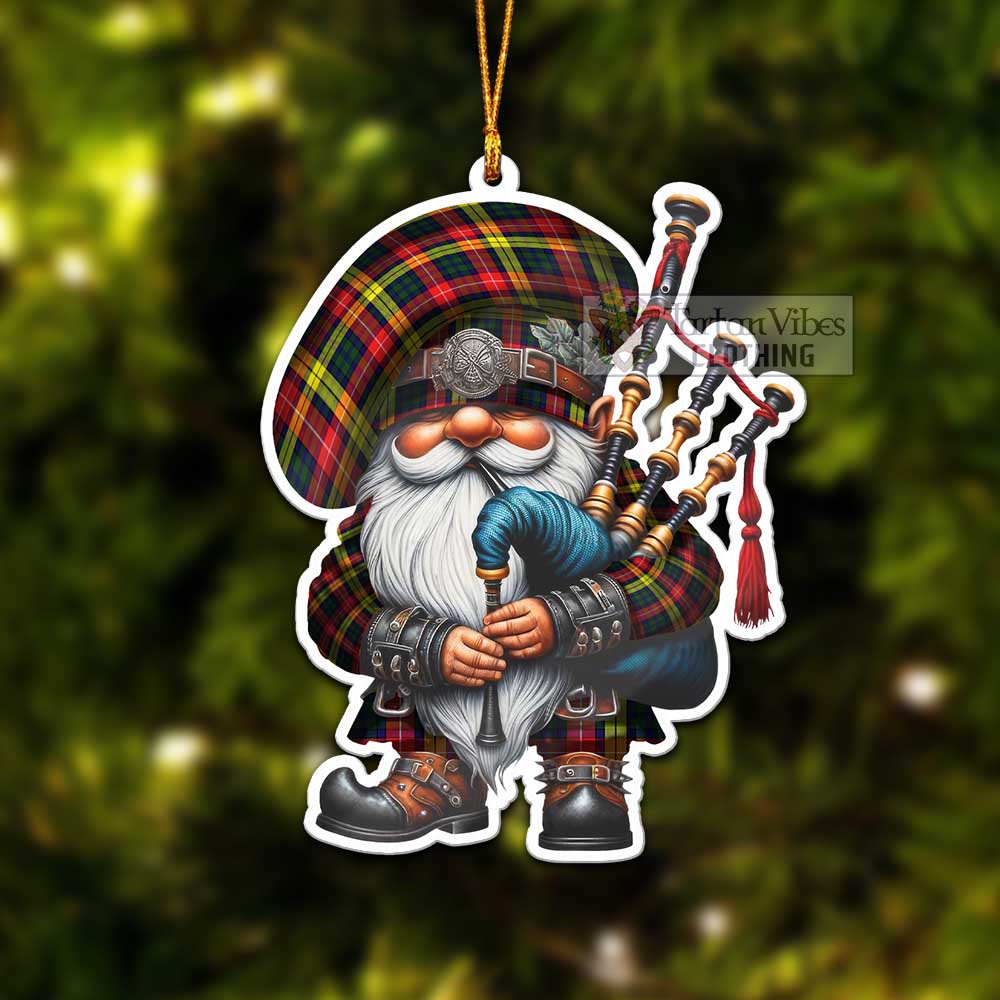 Tartan Vibes Clothing Dewar Tartan Badpiper Gnome Christmas Ornament