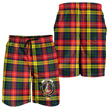 Dewar Tartan Mens Shorts with Family Crest