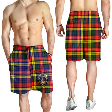 Dewar Tartan Mens Shorts with Family Crest