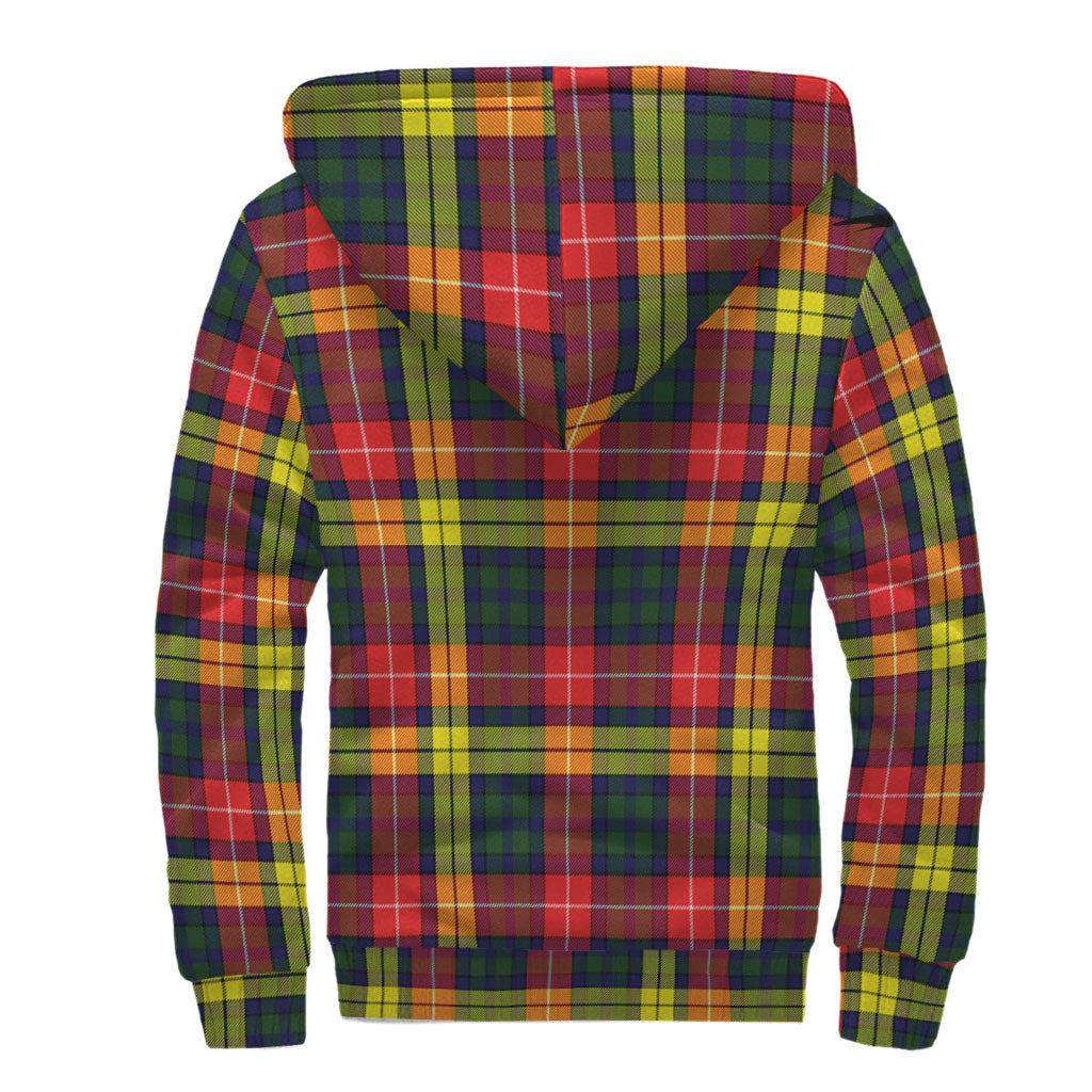 Dewar Tartan Sherpa Hoodie with Family Crest - Tartan Vibes Clothing