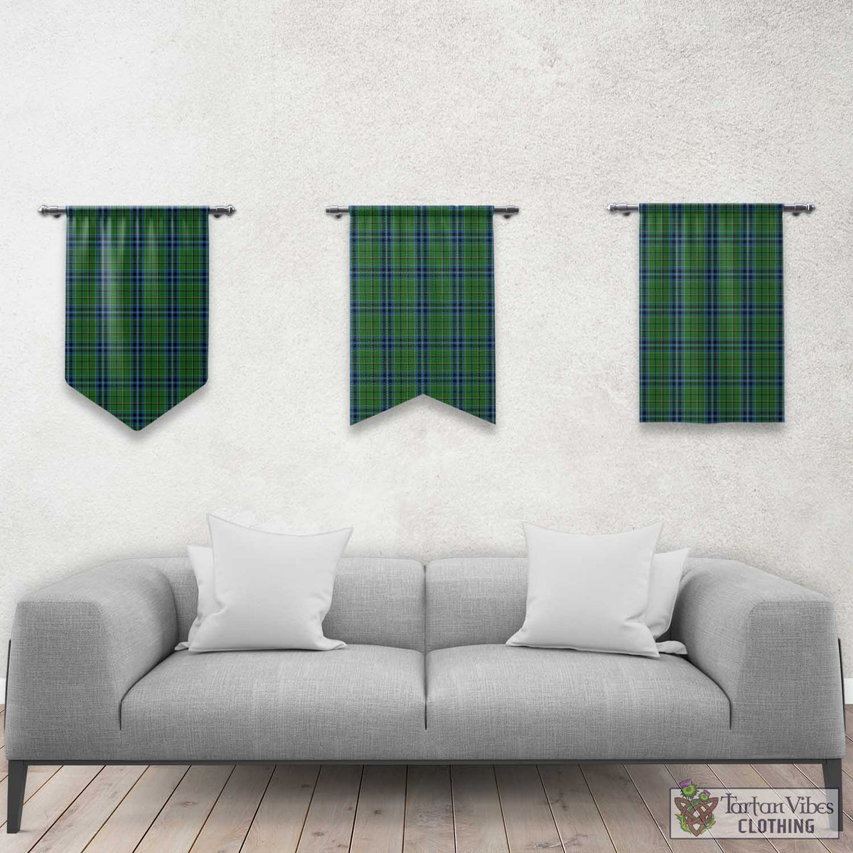 Dick Tartan Gonfalon, Tartan Banner Rectangle - Tartan Vibes Clothing