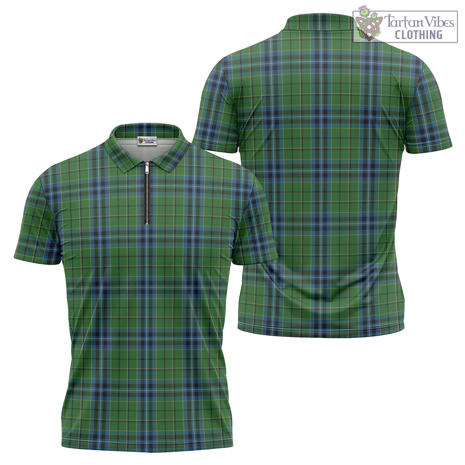 Tartan Vibes Clothing Dick Tartan Zipper Polo Shirt