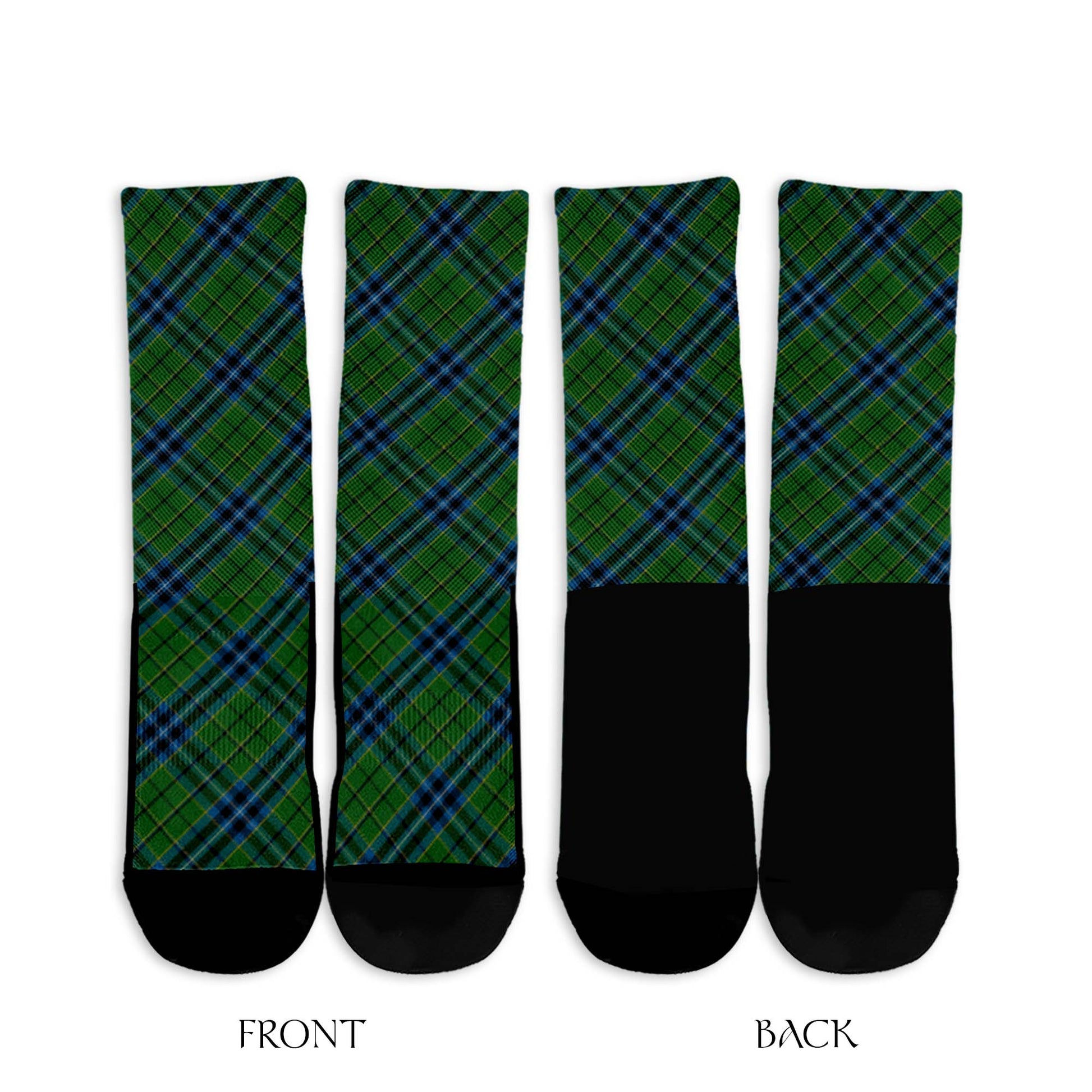Dick Tartan Crew Socks Cross Style - Tartan Vibes Clothing