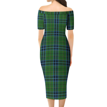 Dick Tartan Off Shoulder Lady Dress