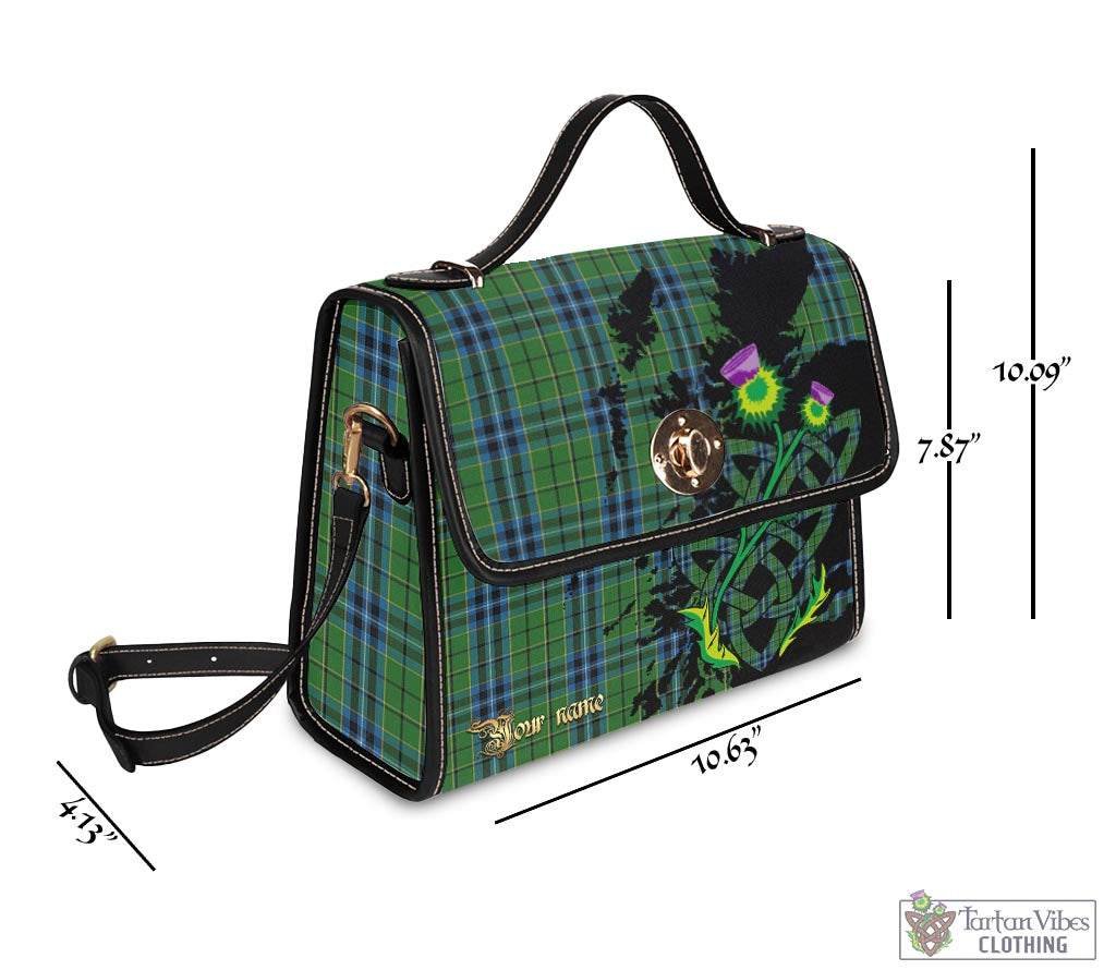 Dick Tartan Waterproof Canvas Bag with Scotland Map and Thistle Celtic Accents - Tartan Vibes Clothing