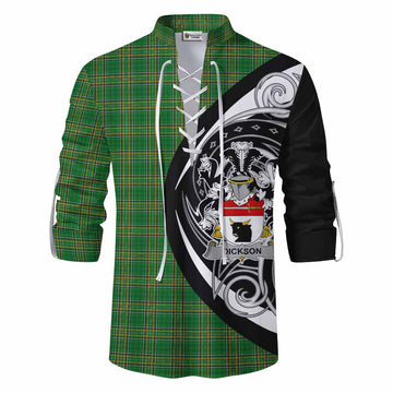 Dickson Irish Clan Ghillie Kilt Shirt Celtic Circle Style Men - Tartan Vibes Clothing