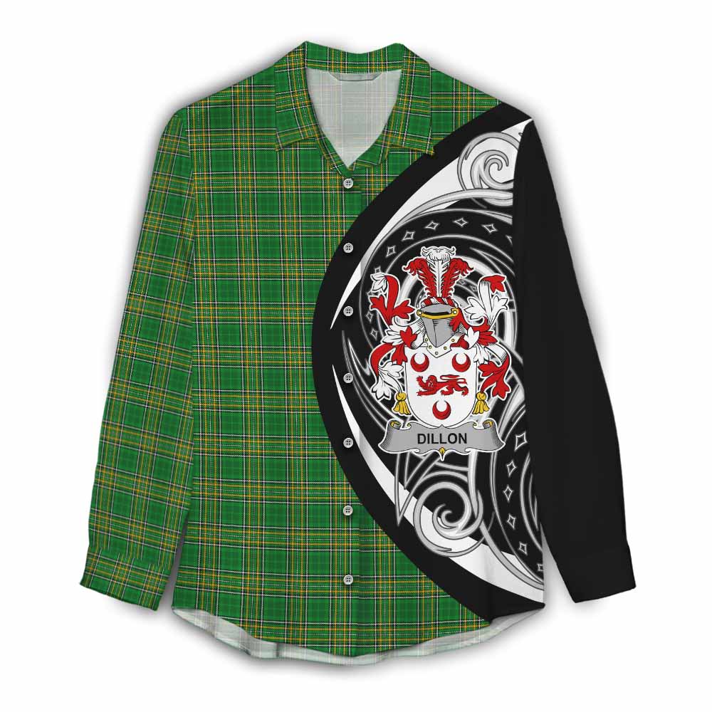 Dillon Irish Clan Women's Casual Shirt Celtic Circle Style Female - Tartan Vibes Clothing