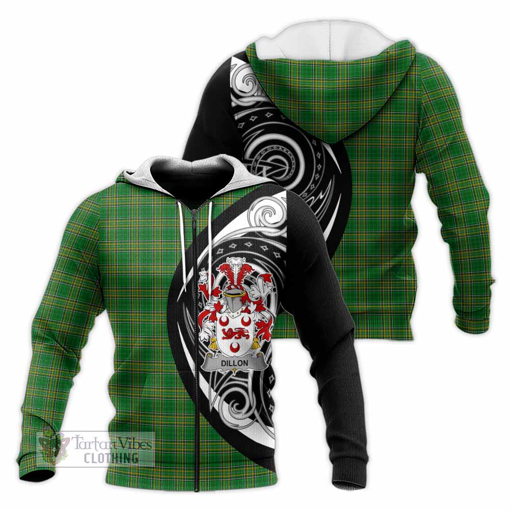 Dillon Irish Clan Knitted Hoodie Celtic Circle Style Unisex Knitted Zip Hoodie - Tartan Vibes Clothing