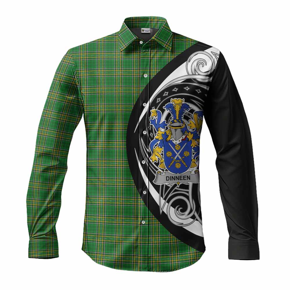 Dinneen Irish Clan Long Sleeve Button Shirt Celtic Circle Style Men's Shirt S - Tartan Vibes Clothing