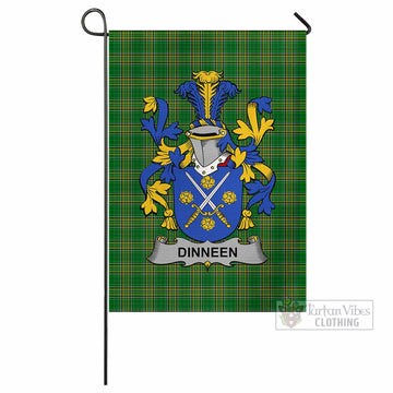 Dinneen Irish Clan Tartan Flag with Coat of Arms