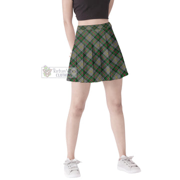 Dinwiddie Tartan Women's Plated Mini Skirt Cross Style Female - Tartan Vibes Clothing
