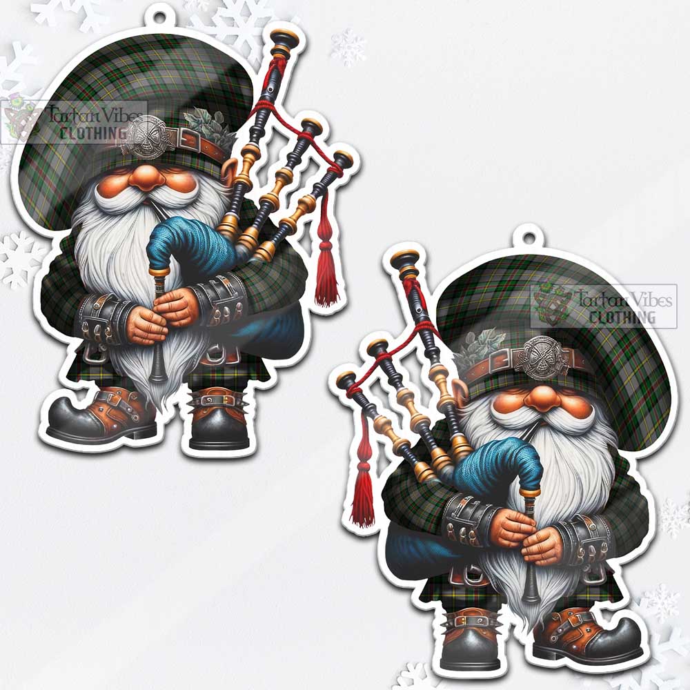 Tartan Vibes Clothing Dinwiddie Tartan Badpiper Gnome Christmas Ornament