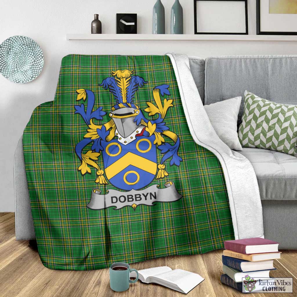 Dobbyn Irish Clan Tartan Blanket with Coat of Arms - Tartan Vibes Clothing