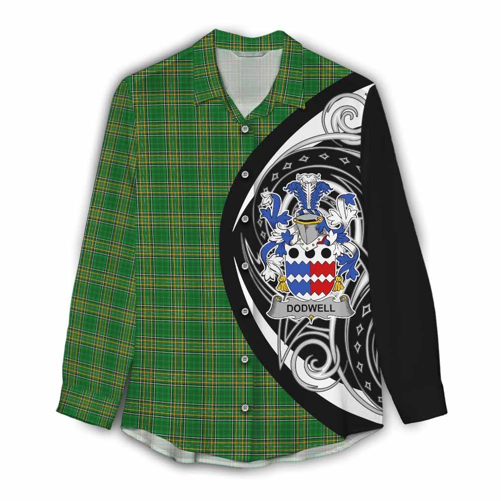 Dodwell Irish Clan Women's Casual Shirt Celtic Circle Style Female - Tartan Vibes Clothing