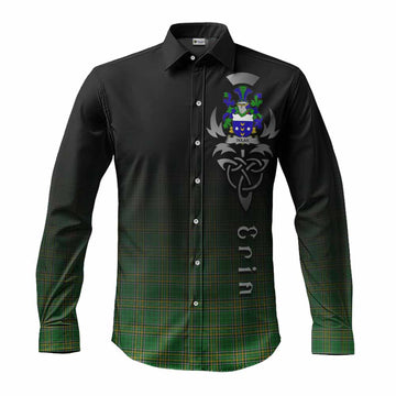 Dolan Irish Clan Long Sleeve Button Shirt with Coat of Arms Erin Go Bragh Celtic Inspired Men's Shirt S - Tartan Vibes Clothing