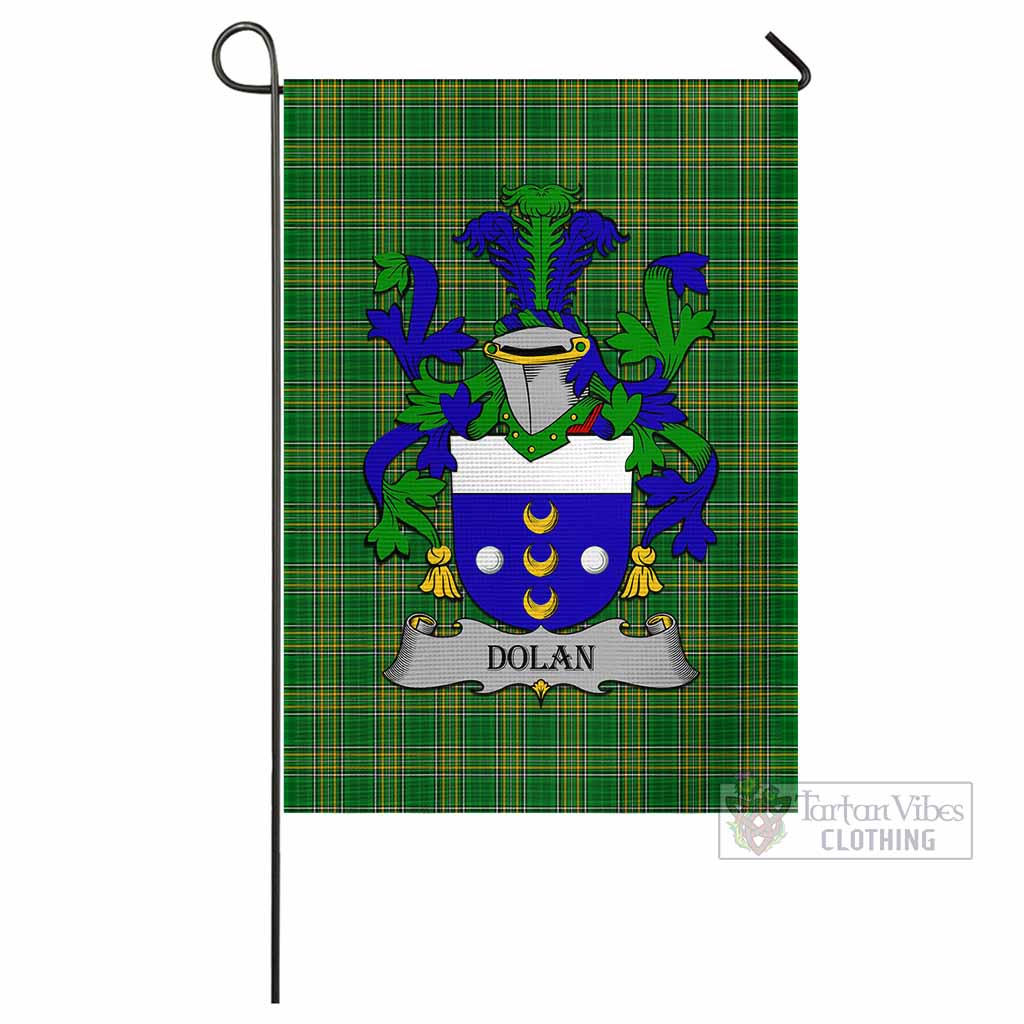 Tartan Vibes Clothing Dolan Irish Clan Flag with Coat of Arms