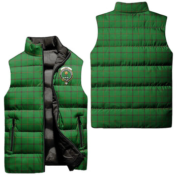 Don Tartan Sleeveless Puffer Jacket with Family Crest