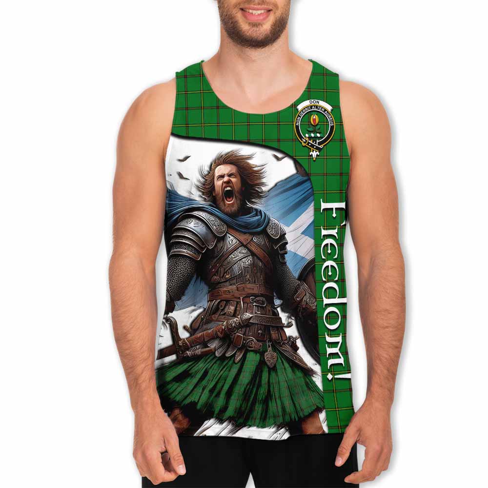 Tartan Vibes Clothing Don Crest Tartan Men's Tank Top Inspired by the Freedom of Scottish Warrior