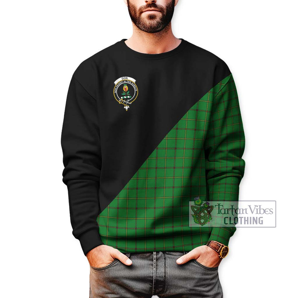 Don Tartan Sweatshirt with Family Crest and Military Logo Style Unisex - Tartanvibesclothing Shop