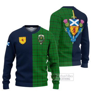 Don Tartan Ugly Sweater with Scottish Lion Royal Arm Half Style